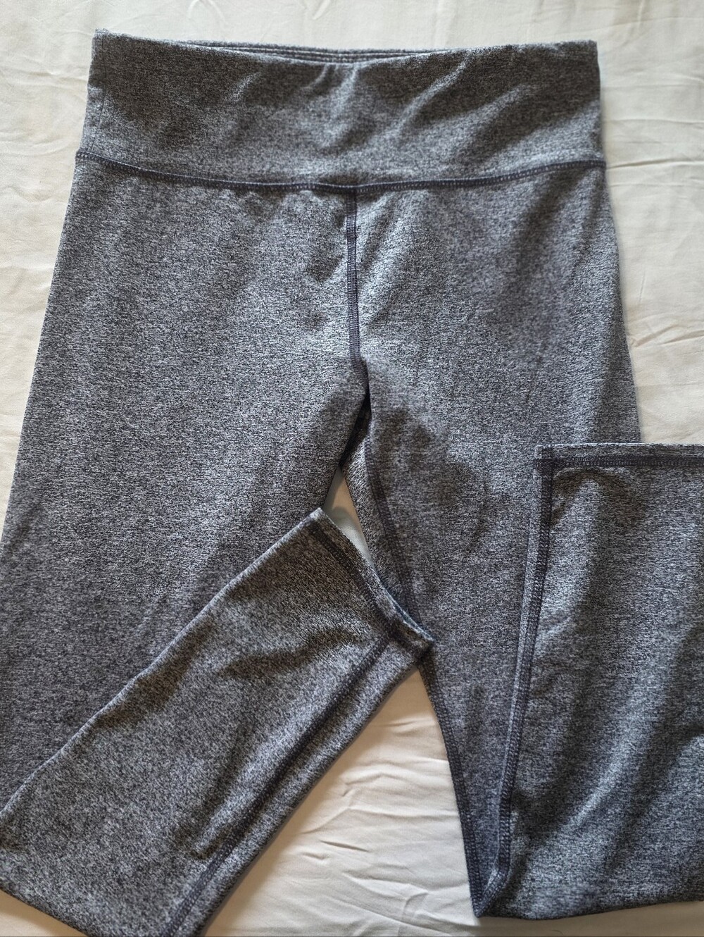 Kids High-Waist Grey Performance Leggings